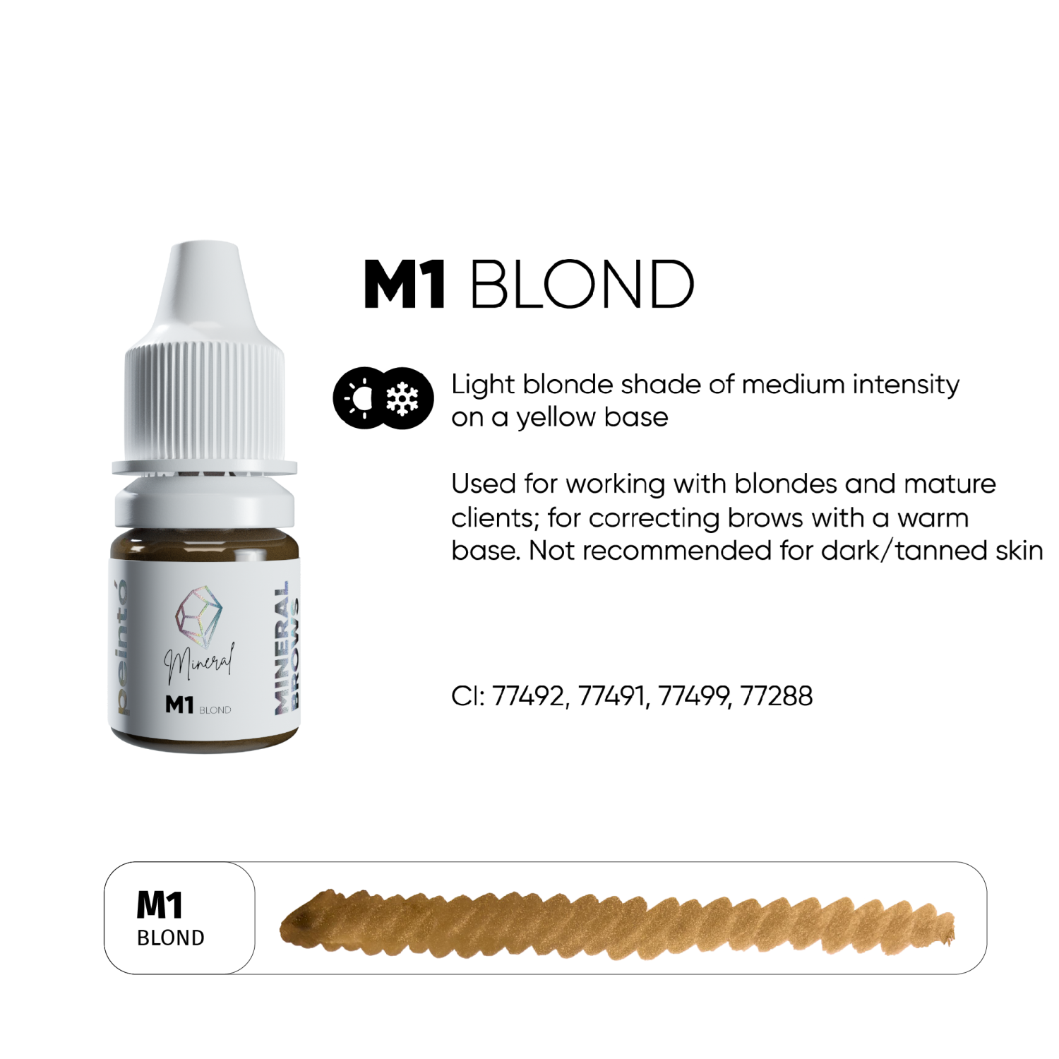 PEINTO წარბის პიგმენტი M1 Blond